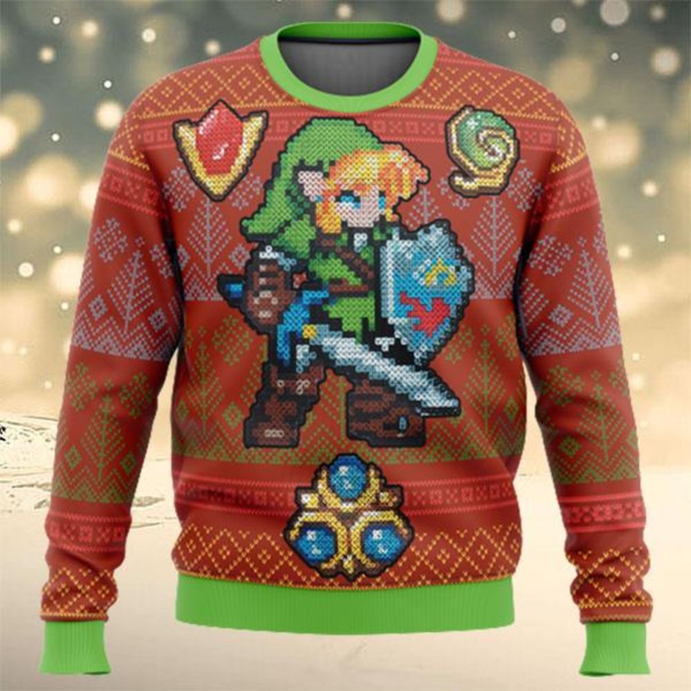 Zelda Link Gems Ugly Christmas Sweater The Legend Of Zelda Ugly…