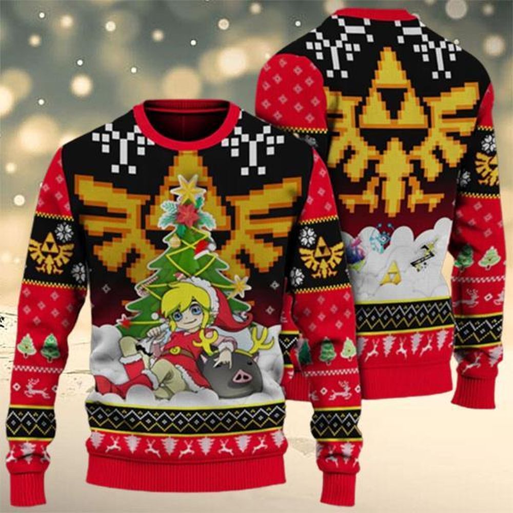 Zelda Princess Cute Ugly Christmas Sweater Ugly Christmas Sweater…