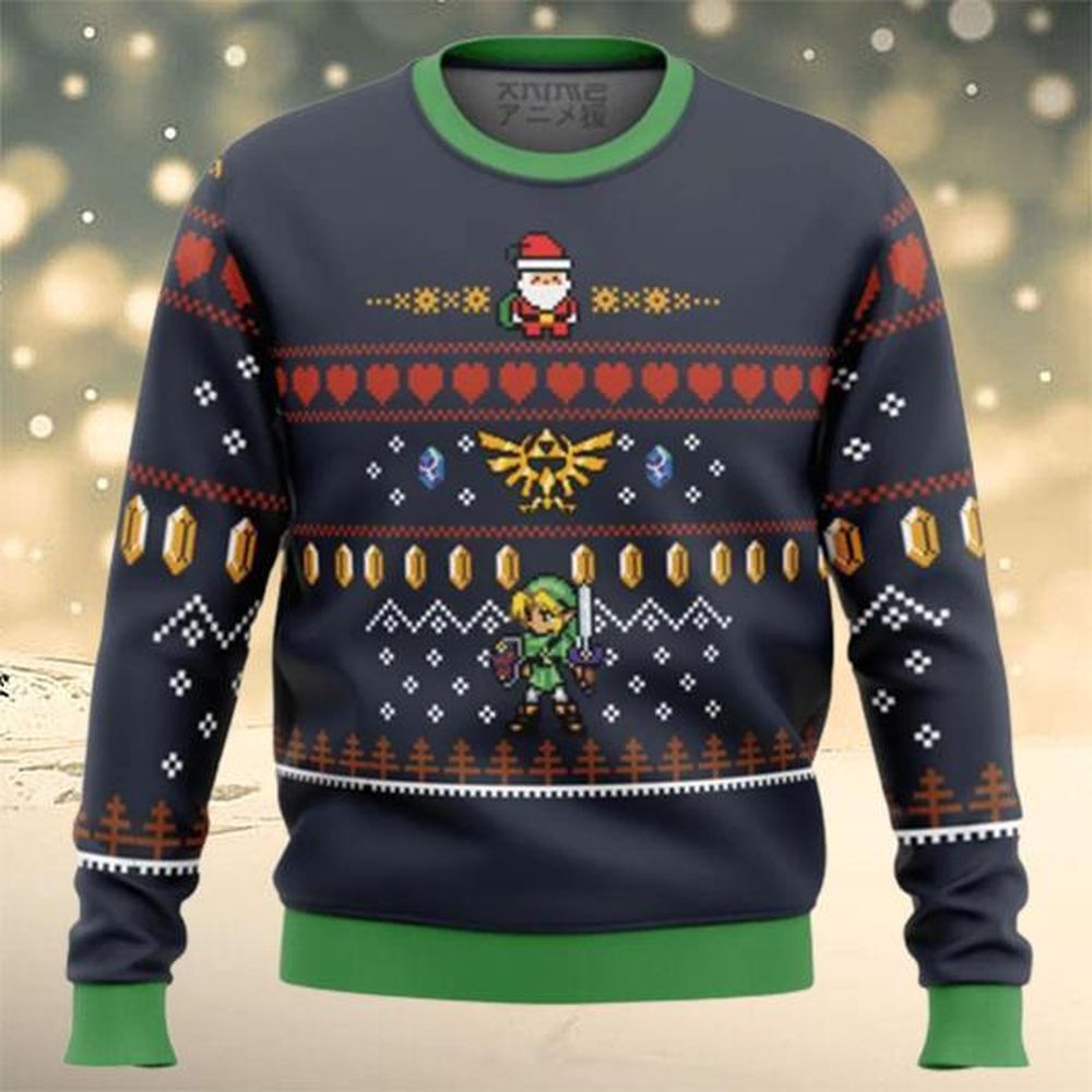 Zelda Santa Link The Legend Of Zelda Ugly Christmas Sweater The…