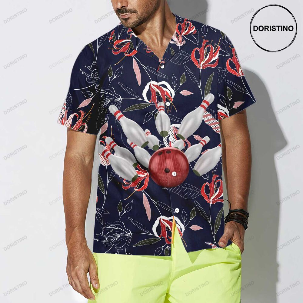 Bowling Colorful Flowers Floral Bowling Best Gift For Bowling Players Hawaiian Shirt