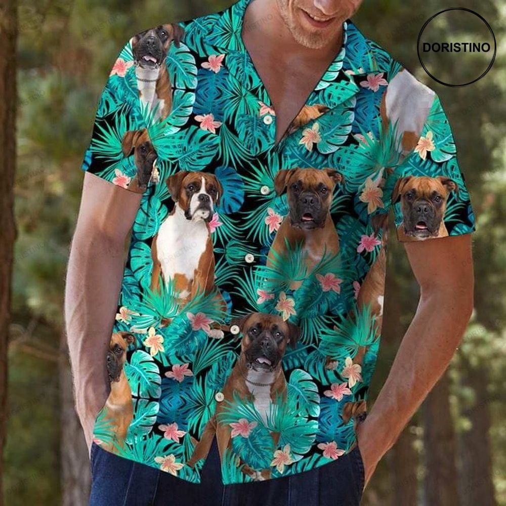 Boxer Dog Funny Awesome Hawaiian Shirt