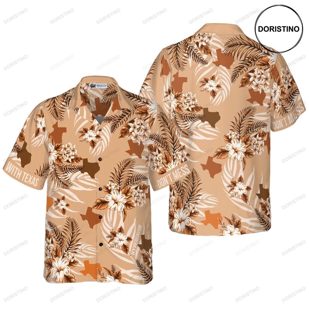 Brown Lone Star Nation Bluebonnet Texas Don't Mess With Texas Texas For M Limited Edition Hawaiian Shirt