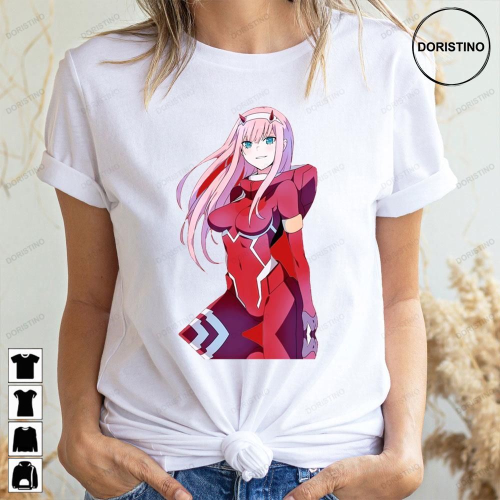 Waifu Pink Hair Zero Two Darling In The Franxx Limited Edition T-shirts