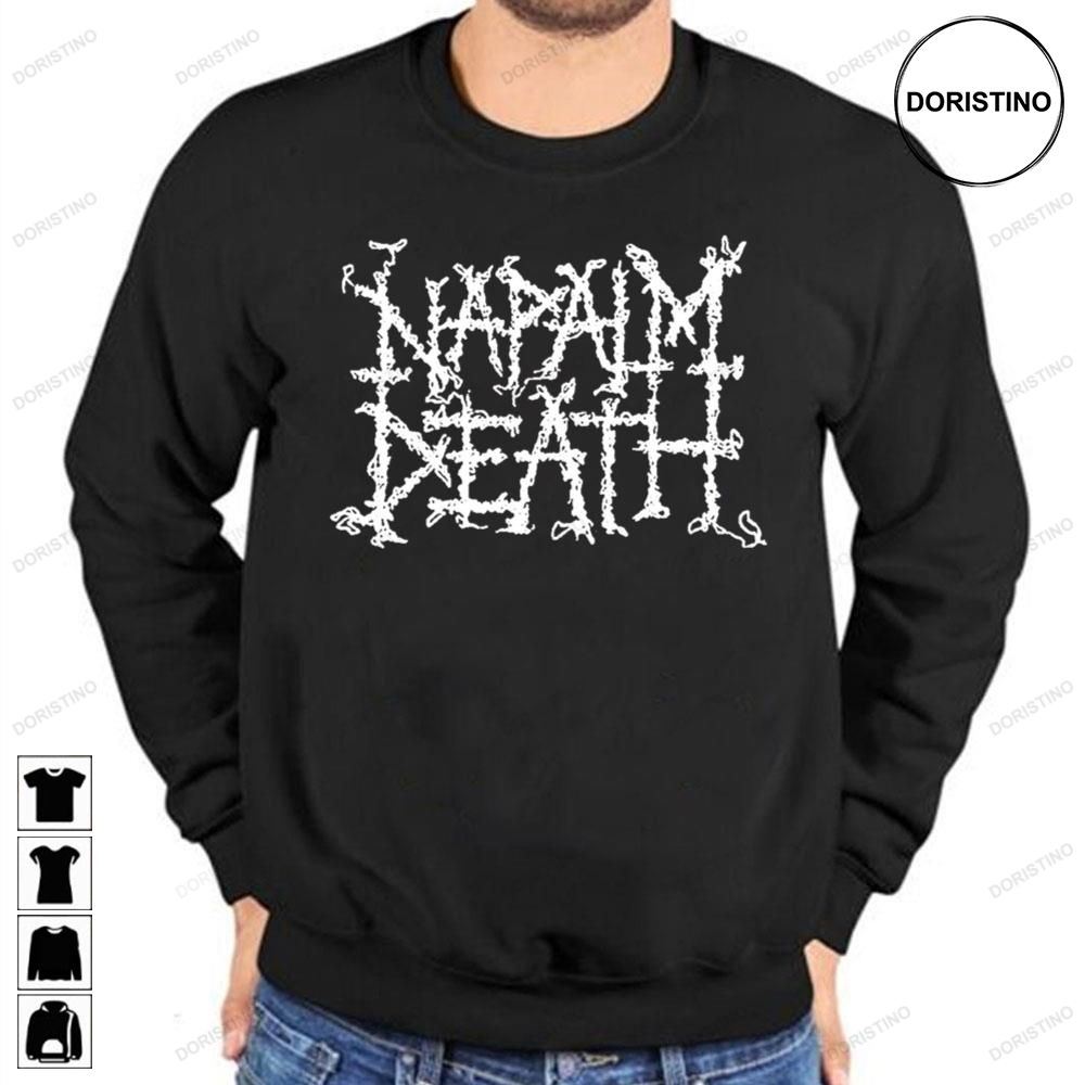 Whtie Logo Napalm Death Grindcore Limited Edition T-shirts