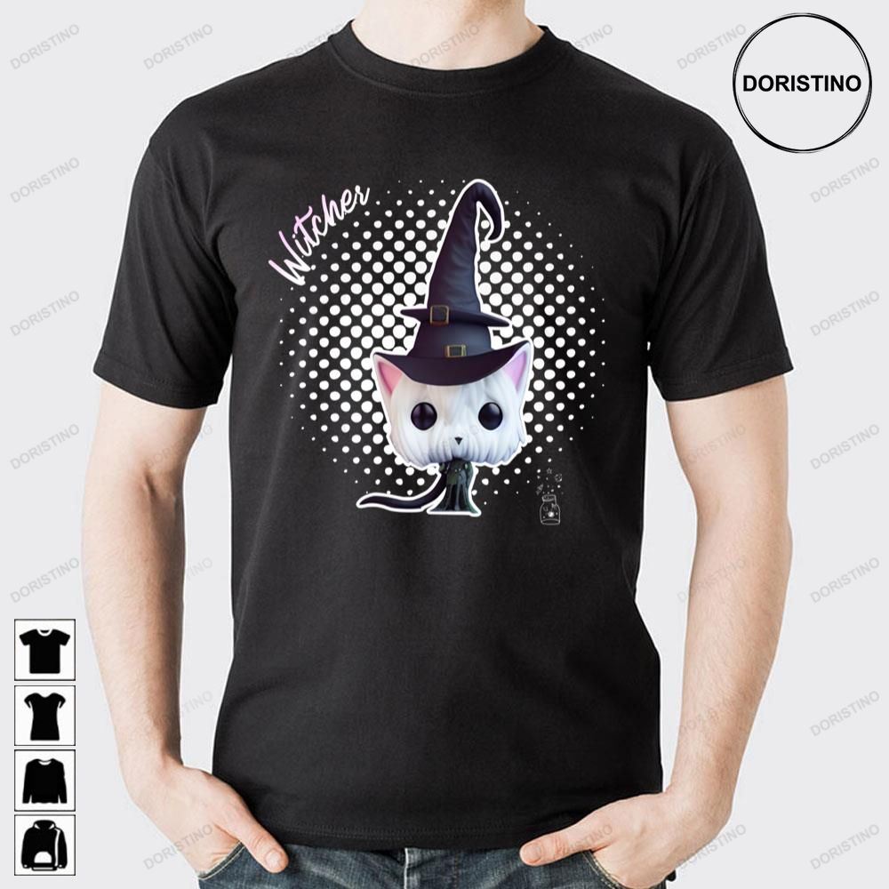 Witcher Cat Eating Spaghetti Awesome Shirts