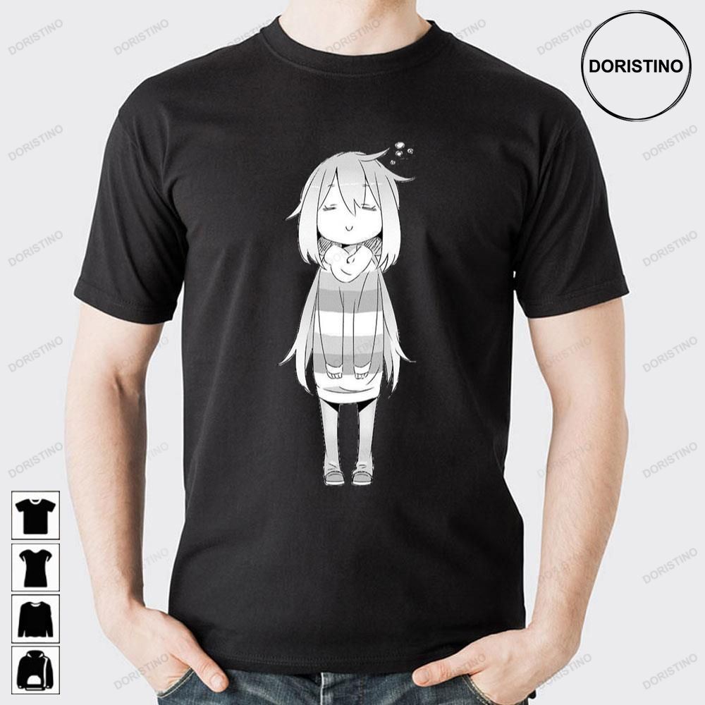 Yuru Camp Cute Nadeshiko Monochrome Awesome Shirts