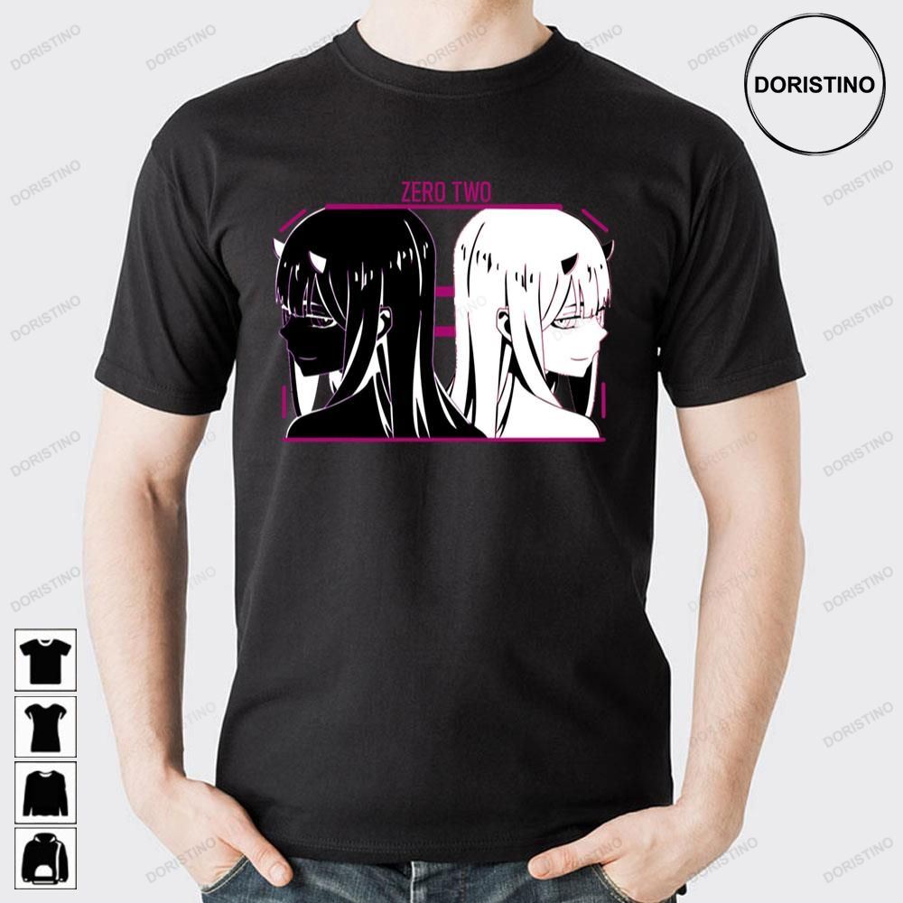 Zero Two Black And White Darling In The Franxx Limited Edition T-shirts