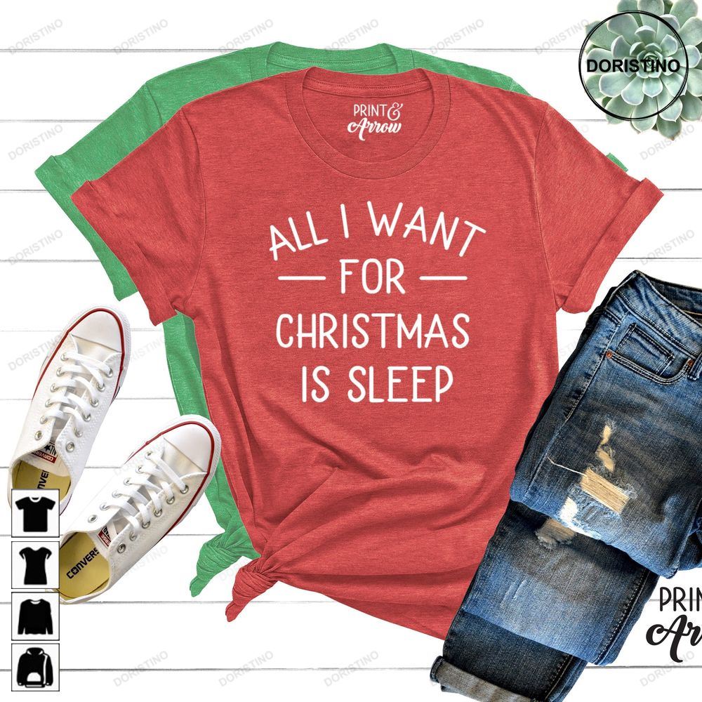 All I Want For Christmas Is Sleep Funny Christmas Trending Style
