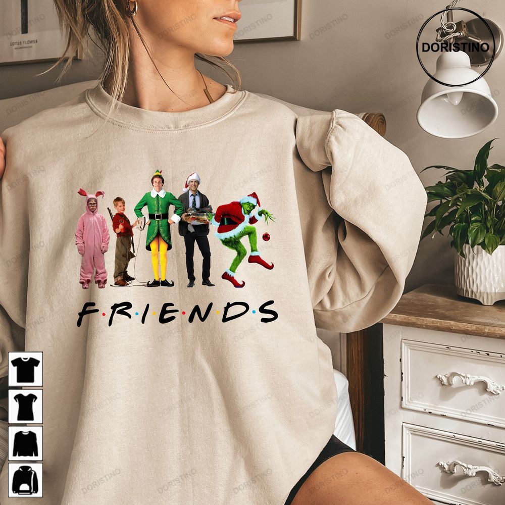 Christmas Movie Watching Christmas Friends Awesome Shirts