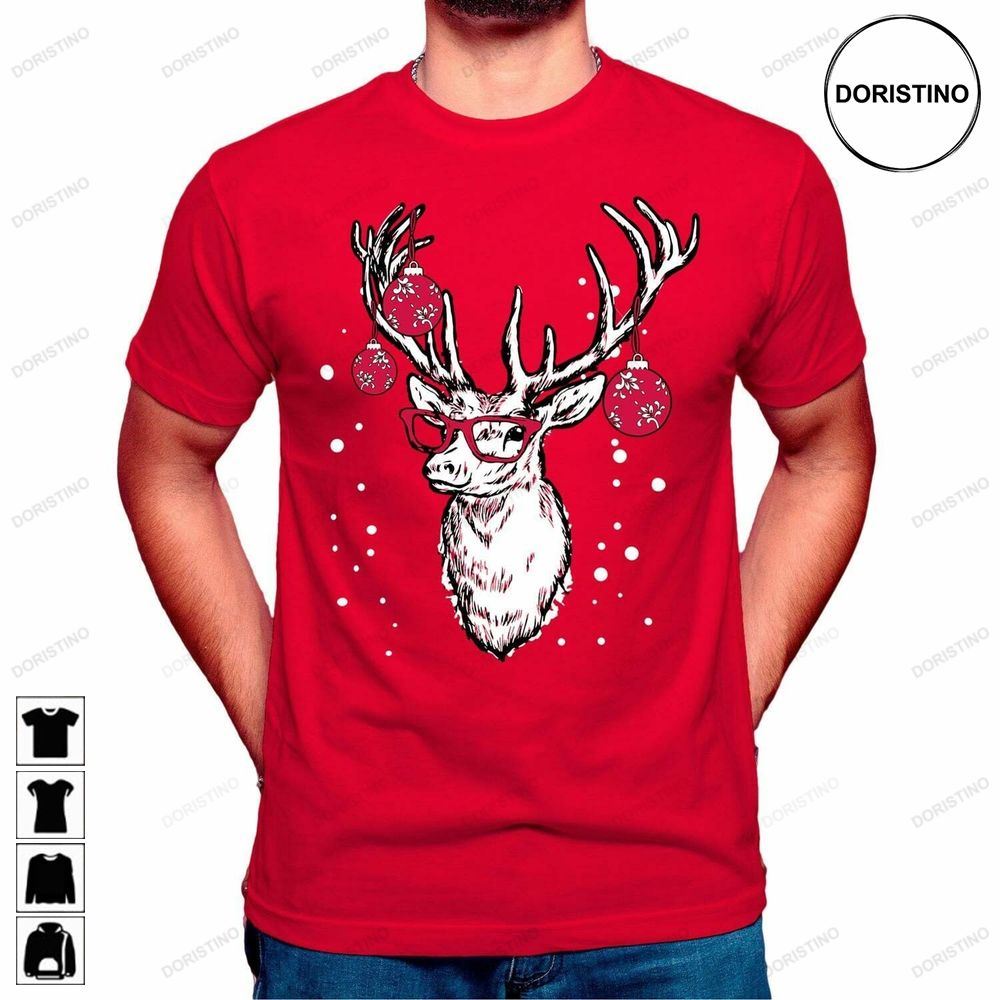Christmas Trendy Funny Reindeer In Snow With Google Limited Edition T-shirts