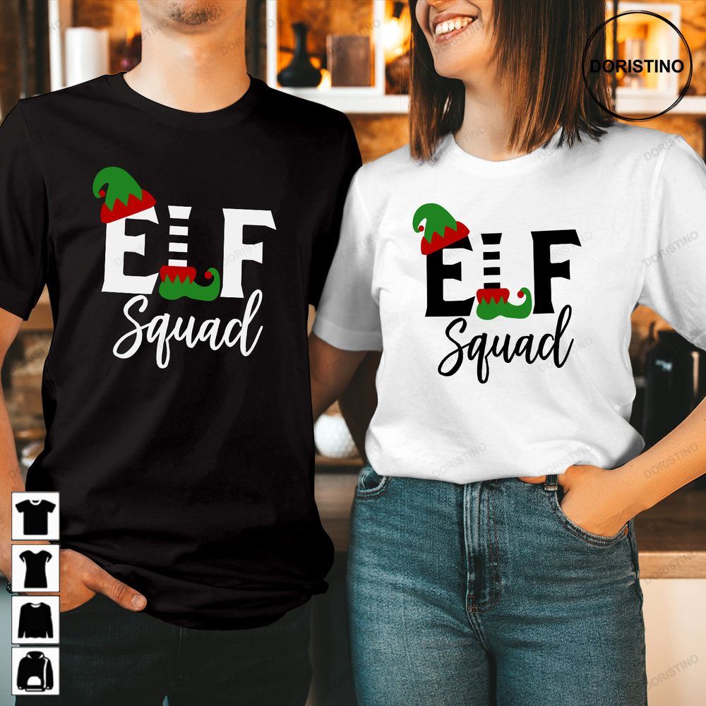 Elf Squad Xmas Family Matching Christmas Trending Style