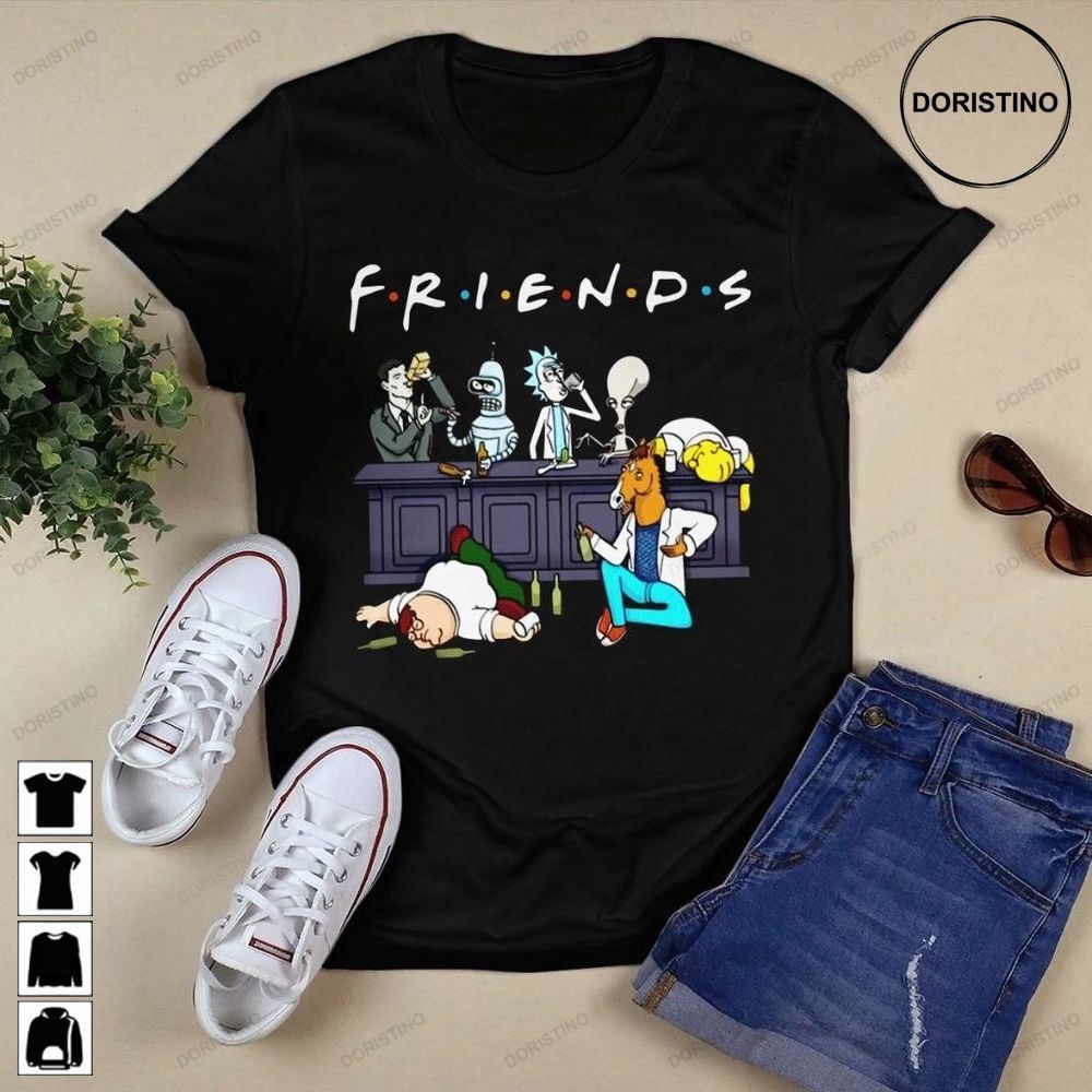 Funny Cartoon Friends Bar Awesome Shirts