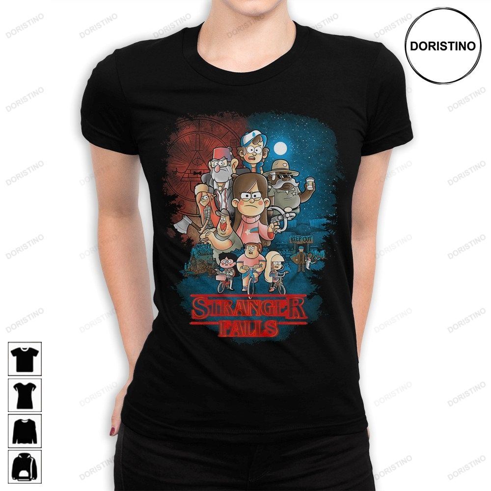 Gravity Falls Stranger Falls Mens Womens Limited Edition T-shirts