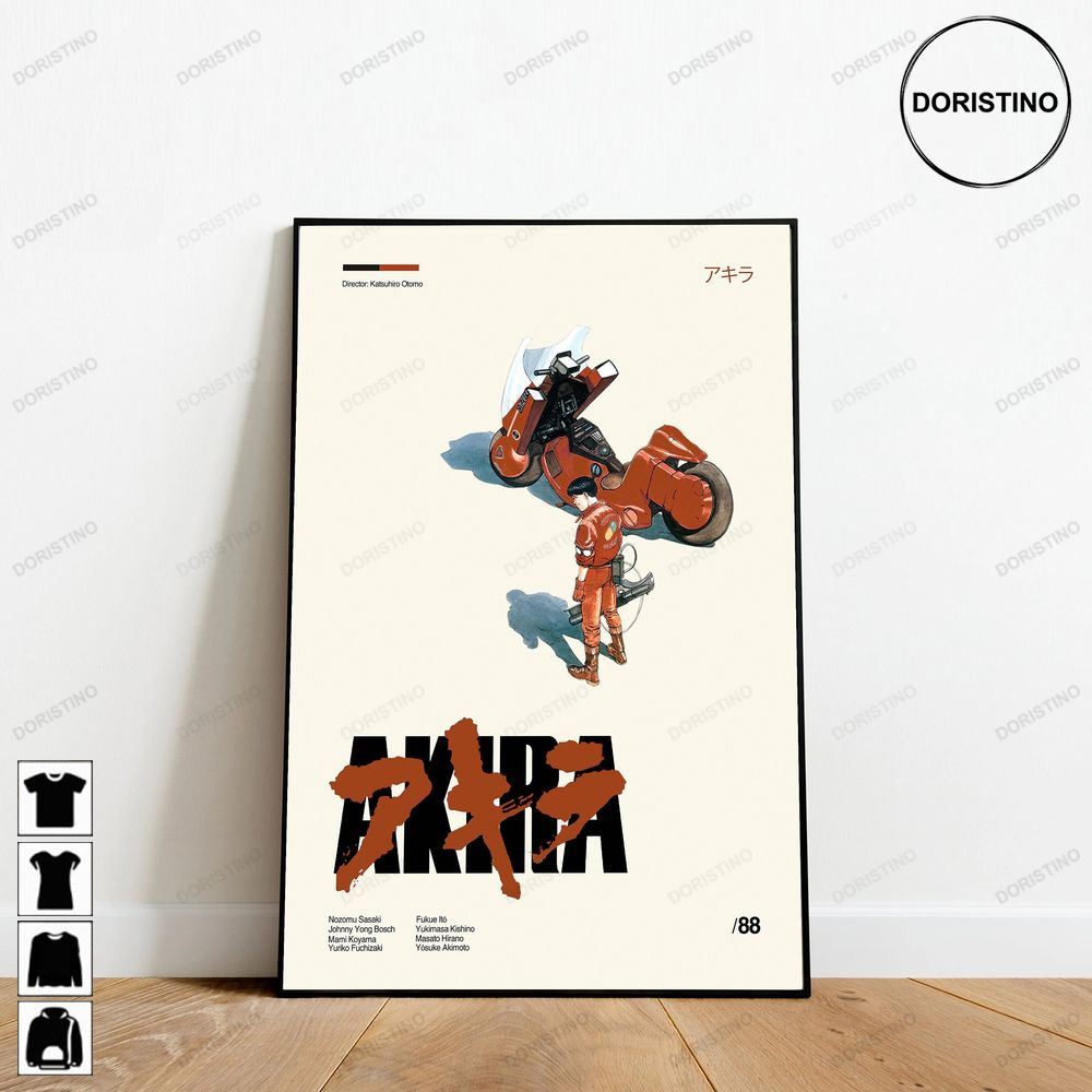 Akira Original Japanese Anime Minimalist Retro Modern Vintage Ver Limited Edition Posters (No Frame)