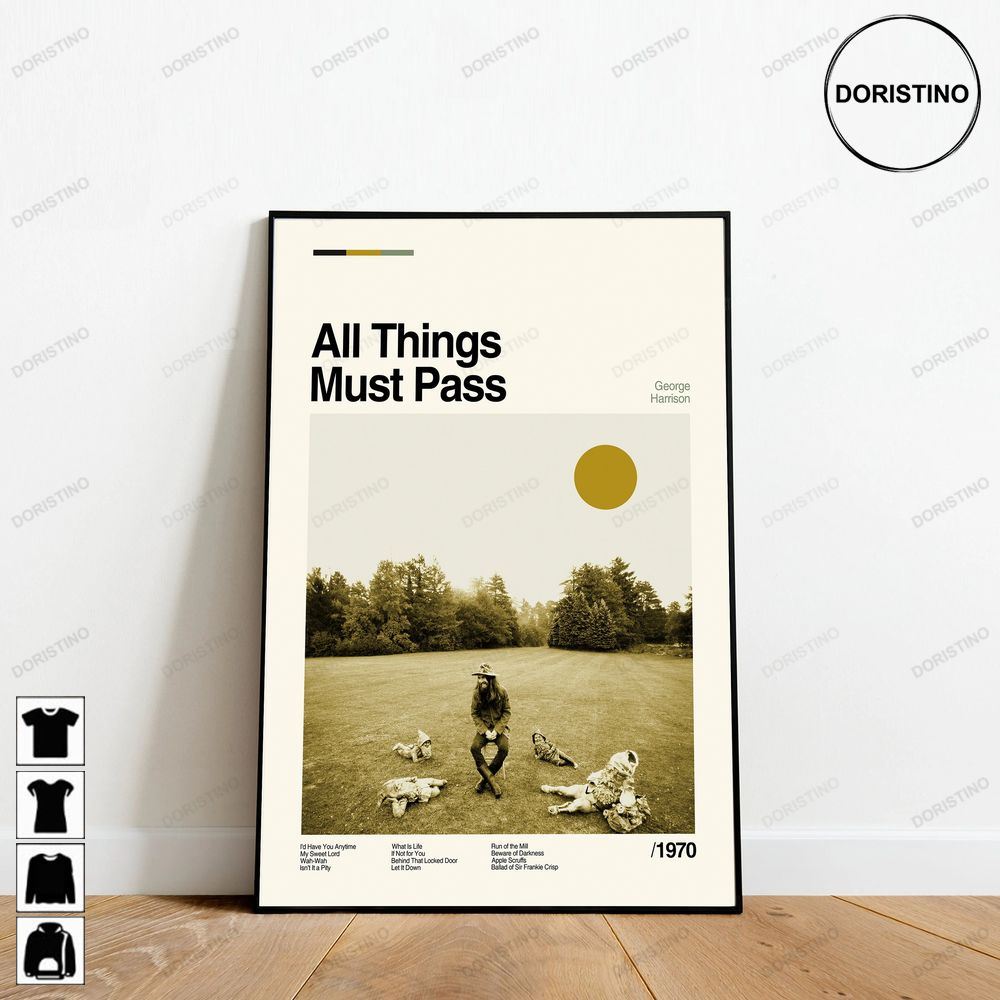 All Things Must Pass George Harrison Retro Movie Minimalist Art Retro Modern Vintage Awesome Poster (No Frame)