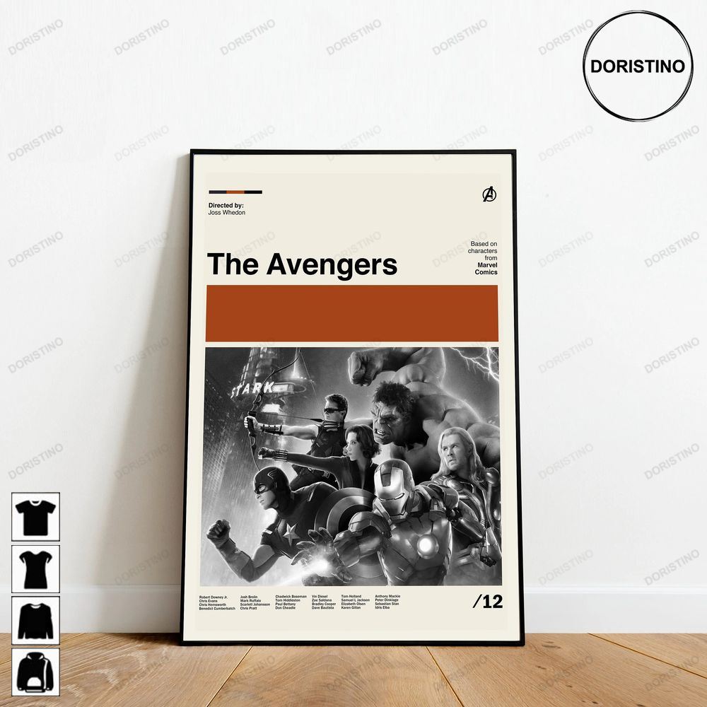 Avengers Retro Movie Minimalist Art Retro Modern Vintage Limited Edition Posters (No Frame)