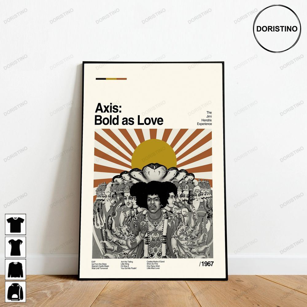Axis Bold As Love Are You Experienced Jimi Hendrix Minimalist Retro Modern Vintage Gifts Limited Edition Posters (No Frame)