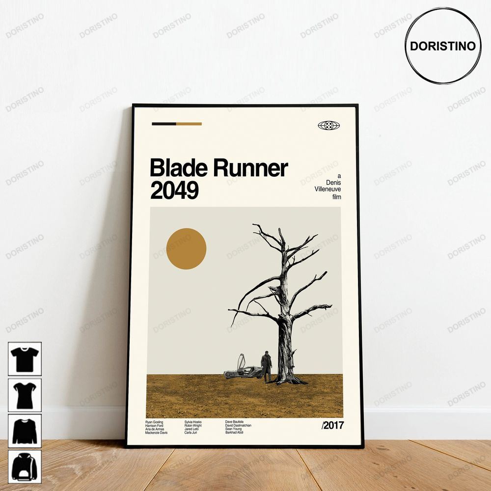 Blade Runner 2049 Retro Movie Minimalist Art Retro Modern Vintage Awesome Poster (No Frame)