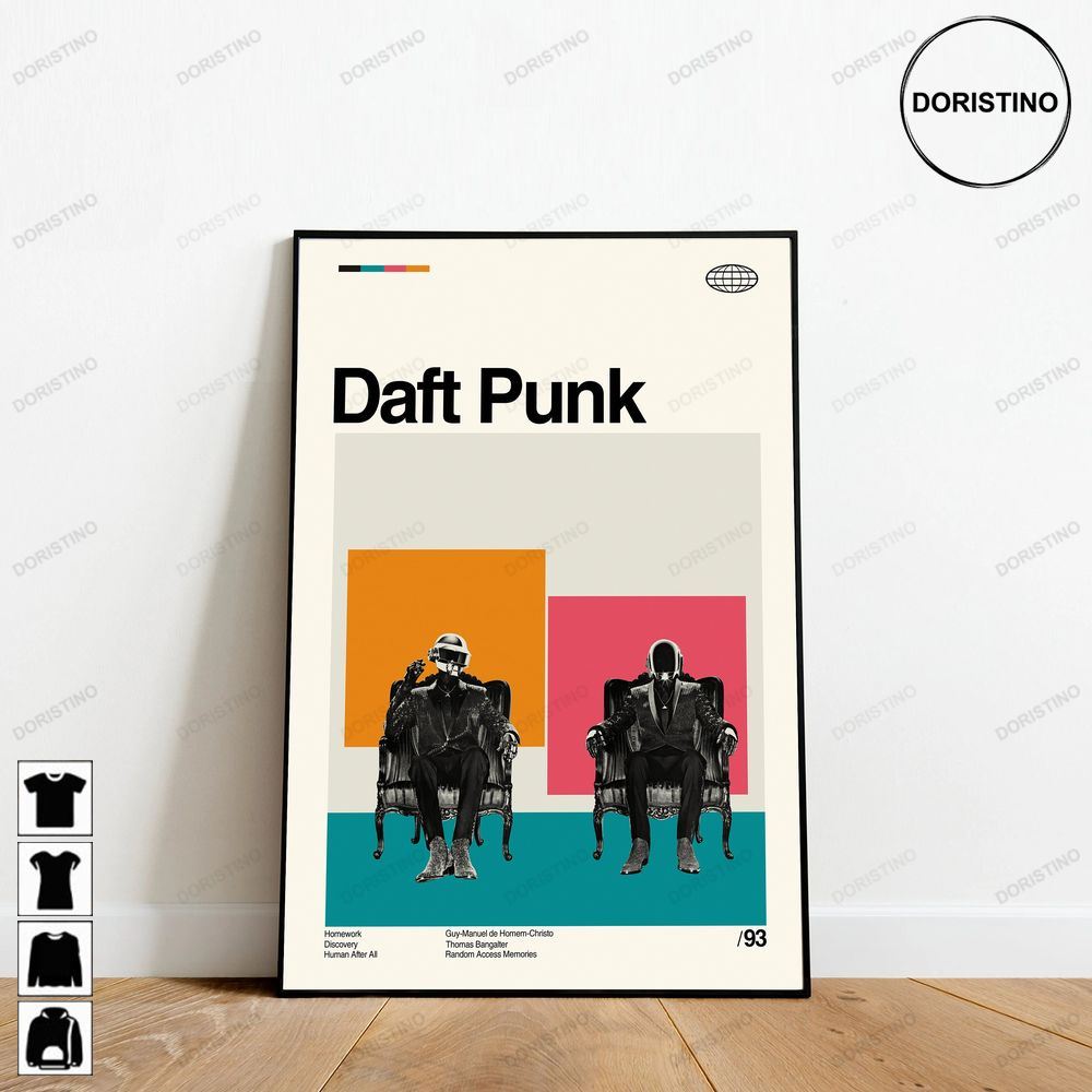 Daft Punk Music Album Retro Movie Minimalist Art Retro Modern Vintage Gifts Limited Edition Posters (No Frame)