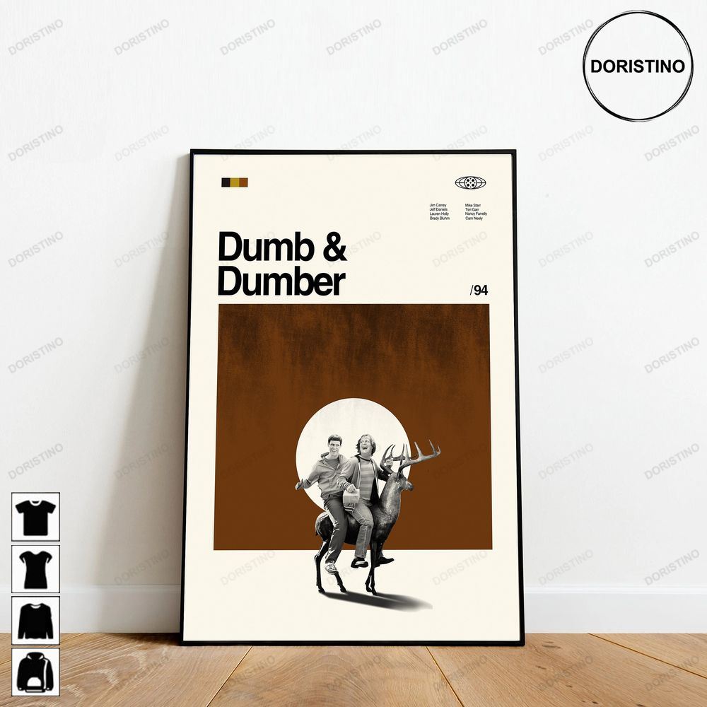 Dumb And Dumber Movie Retro Minimalist Art Retro Modern Vintage Ver Trending Style Poster (No Frame)