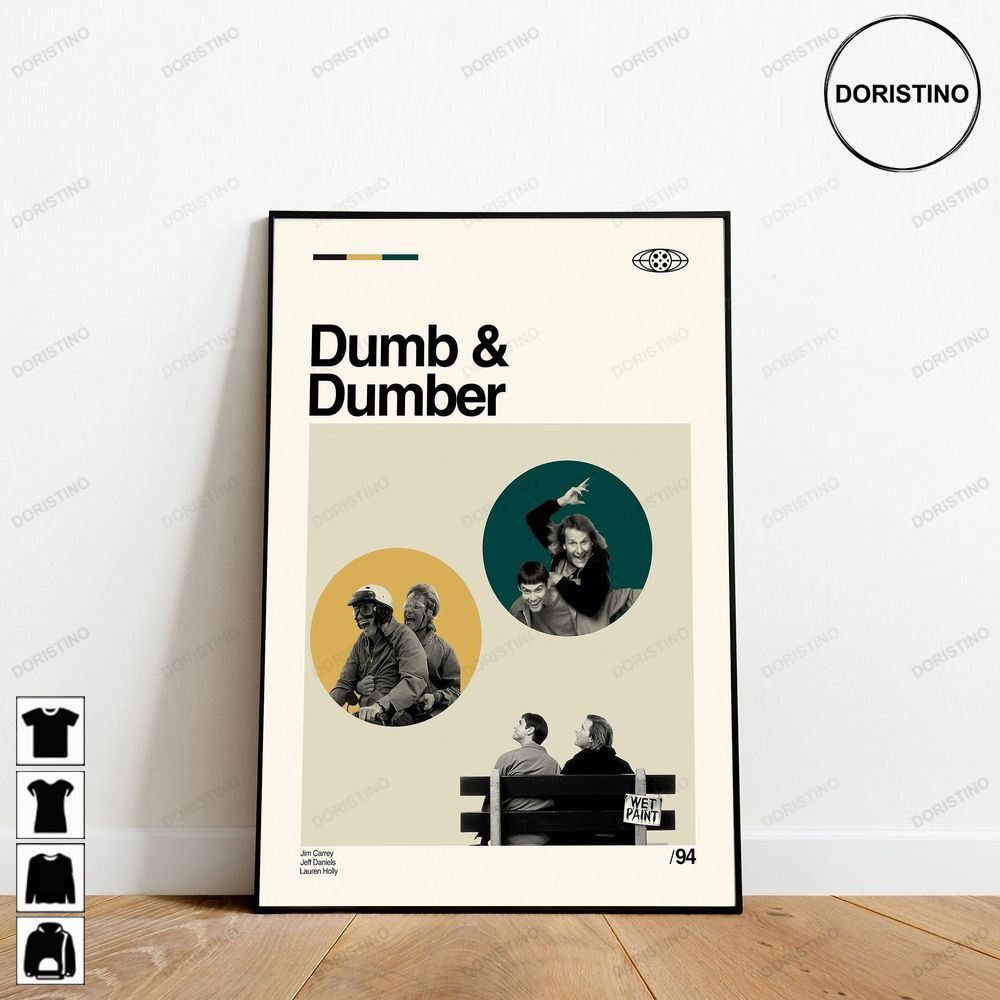 Dumb And Dumber Movie Retro Minimalist Art Retro Modern Vintage Awesome Poster (No Frame)