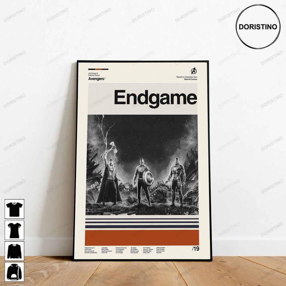 Endgame Avengers Marvel Minimalist Retro Modern Vintage Abtract Limited Edition Posters (No Frame)