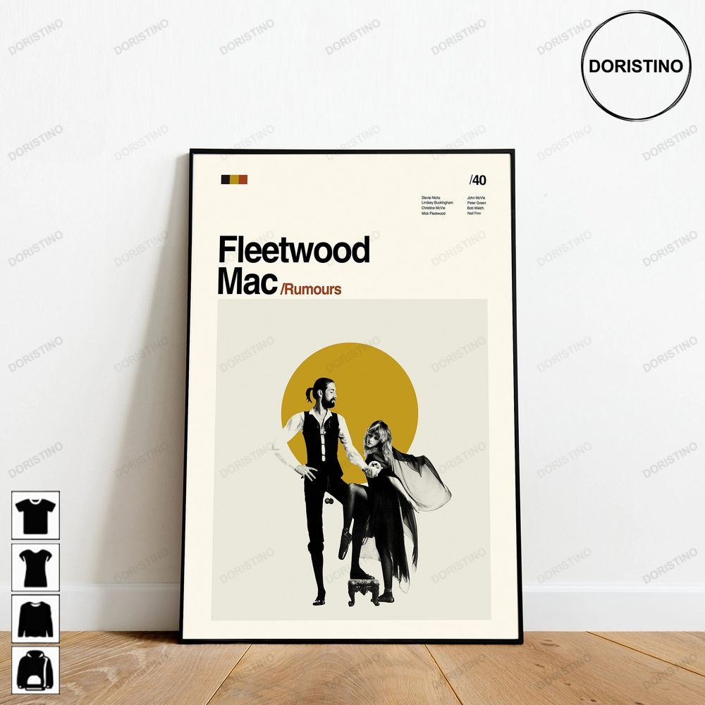 Fleetwood Mac Retro Retro Movie Minimalist Art Retro Modern Vintage Awesome Poster (No Frame)