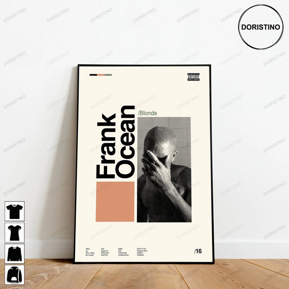 Frank Ocean Blond Music Album Minimalist Retro Modern Vintage Awesome Poster (No Frame)