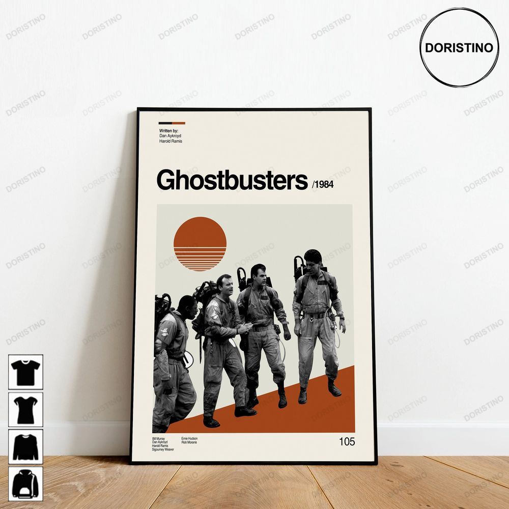Ghostbusters Giclee Art Retro Movie Minimalist Art Retro Modern Vintage Trending Style Poster (No Frame)