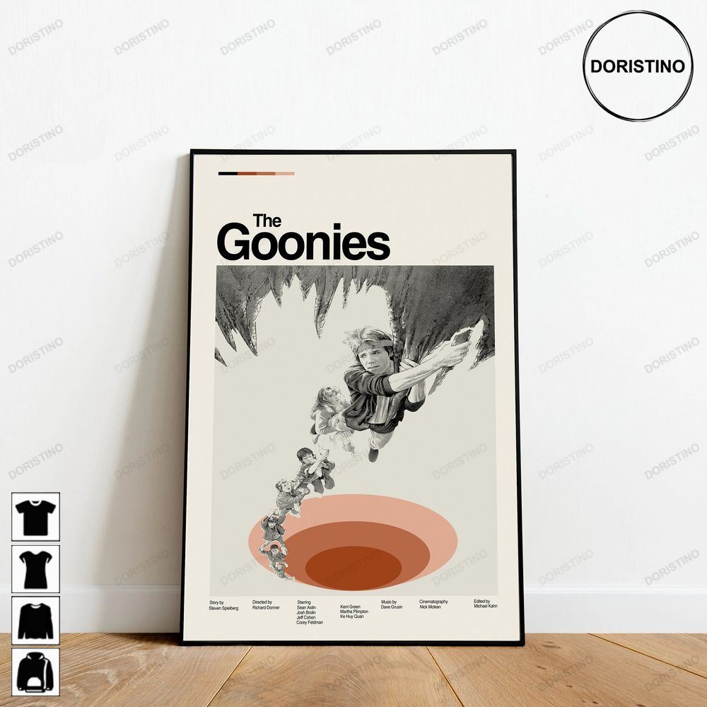 Goonies Inspired Retro Movie Minimalist Art Retro Modern Vintage Trending Style Poster (No Frame)