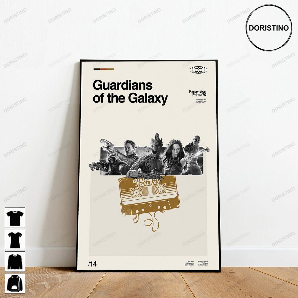 Guardians Of The Galaxy Marvel Retro Movie Minimalist Art Retro Modern Vintageuuzhh Limited Edition Posters (No Frame)