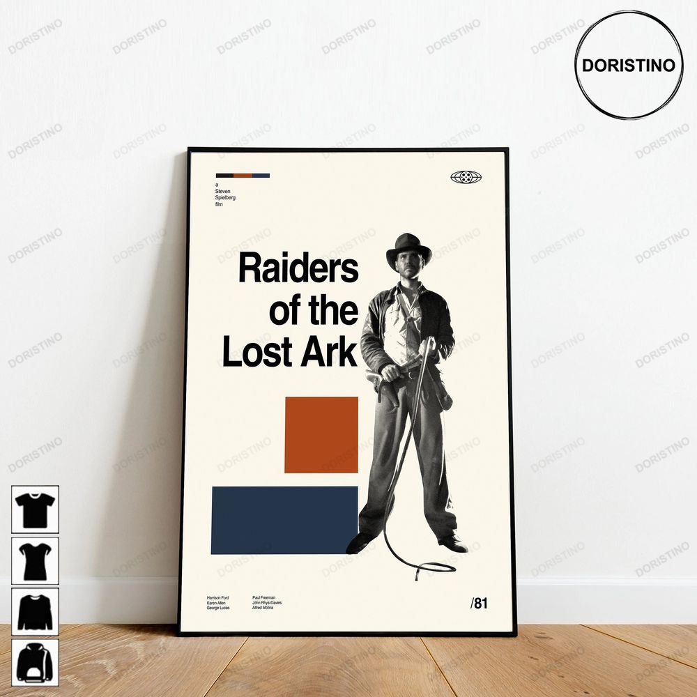 Indiana Jones Raiders Of The Lost Ark Retro Movie Minimalist Art Retro Modern Vintage Limited Edition Posters (No Frame)