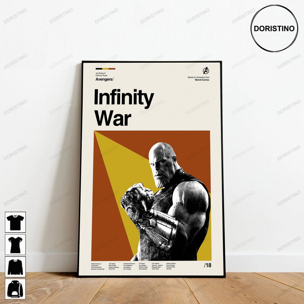 Infinity War Marvel Retro Movie Minimalist Art Retro Modern Vintage Gifts Ver Awesome Poster (No Frame)