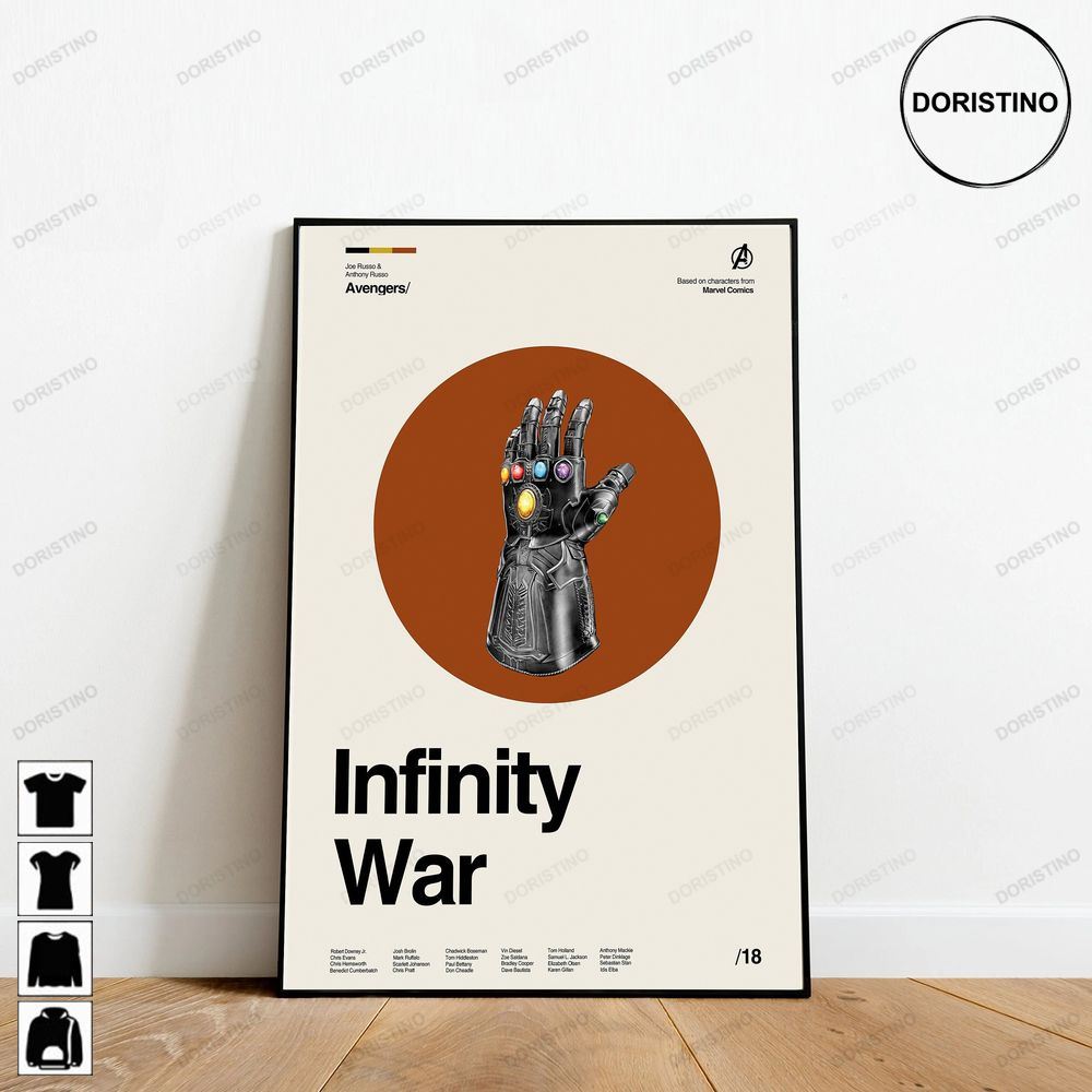 Infinity War Marvel Retro Movie Minimalist Art Retro Modern Vintage Gifts Awesome Poster (No Frame)