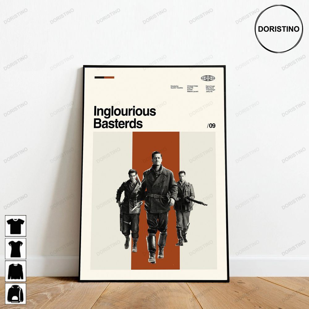 Inglourious Basterds Quentin Tarantino Minimalist Art Retro Modern Vintage Abtract Art Limited Edition Posters (No Frame)