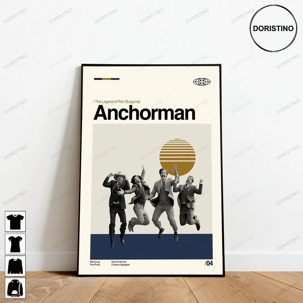 Inspired Anchorman Retro Movie Minimalist Art Retro Modern Vintage Gifts Awesome Poster (No Frame)