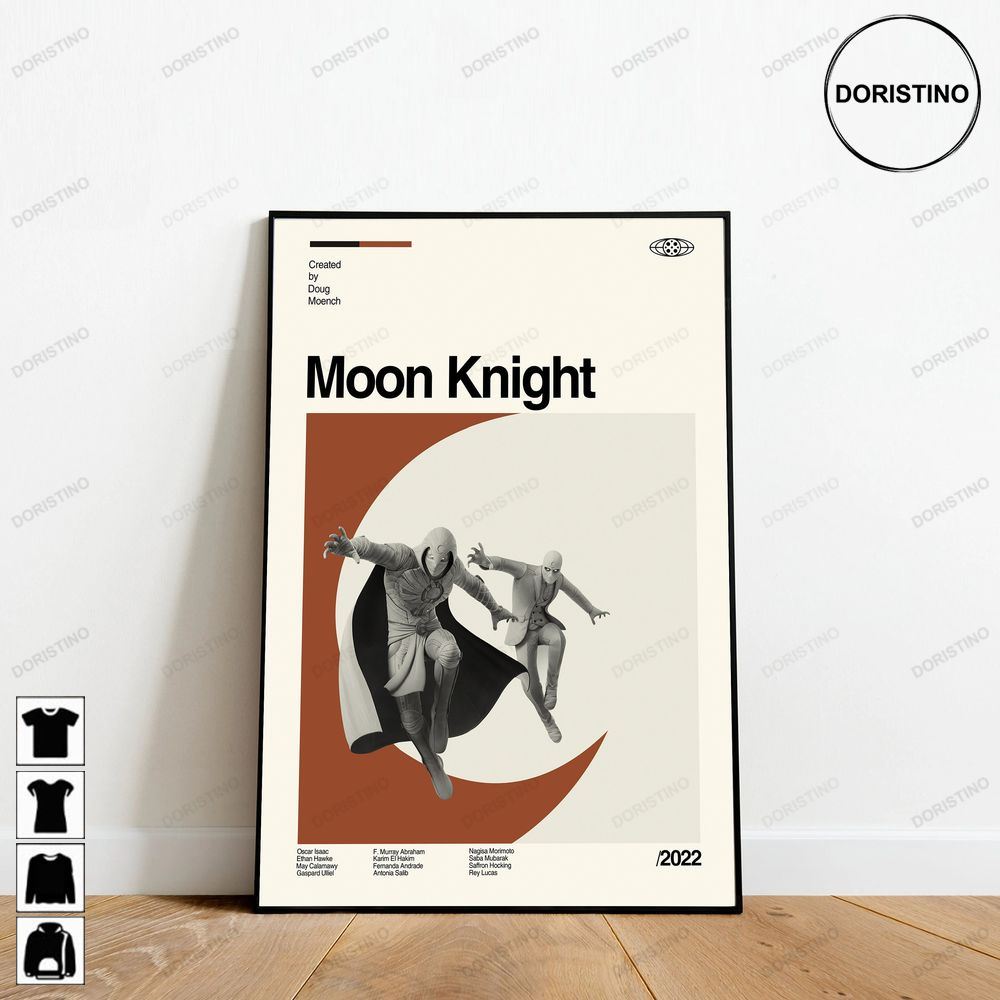 Moon Knight Minimalist Art Retro Movie Minimalist Art Retro Modern Vintage Awesome Poster (No Frame)