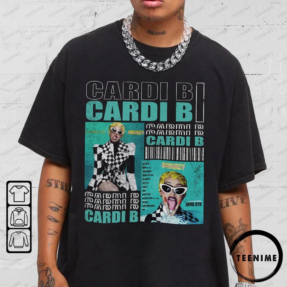 Cardi B Hip Hop 90s Retro Vintage Graphic Tee Limited Edition Shirts