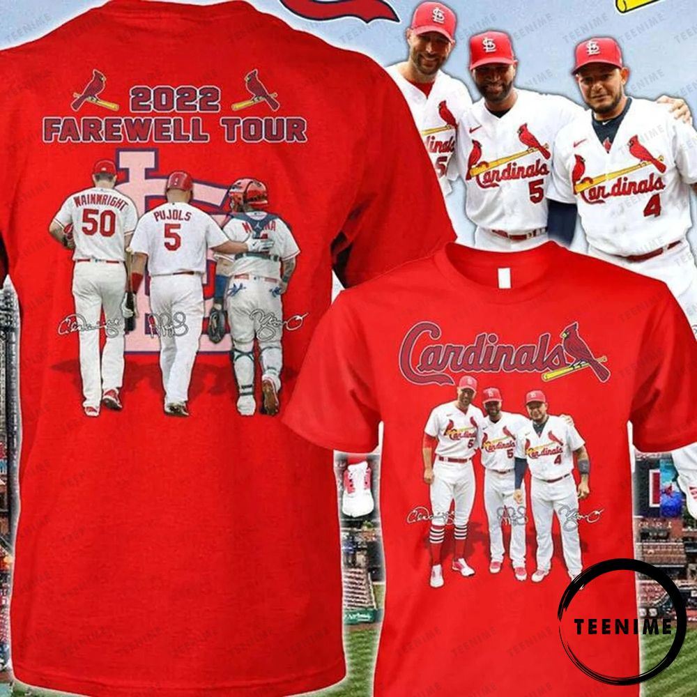 Cardinals 2022 Farewell Tour Adam Wainwright X Yadier Molina X Albert Pujols Signature Awesome T-shirt