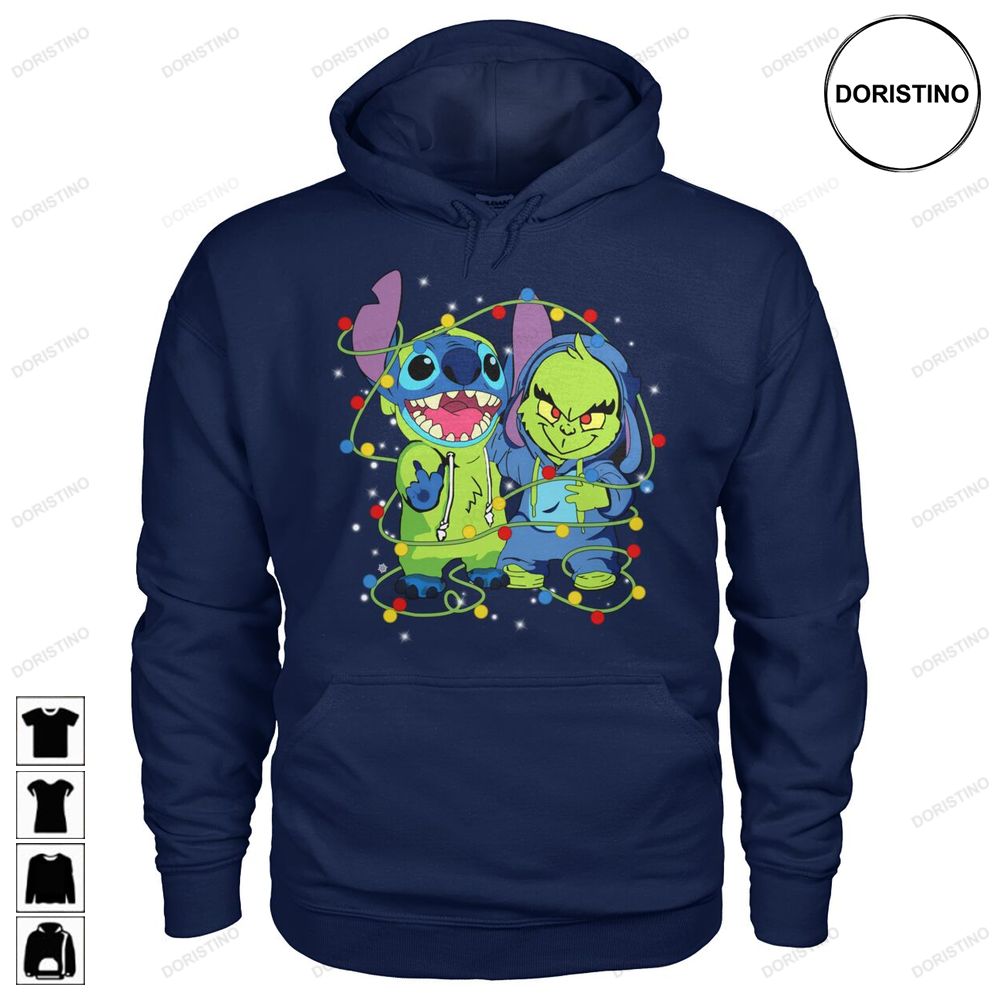 Grinch And Stitch Decorative Light Bulb Christmas Limited Edition T-shirt