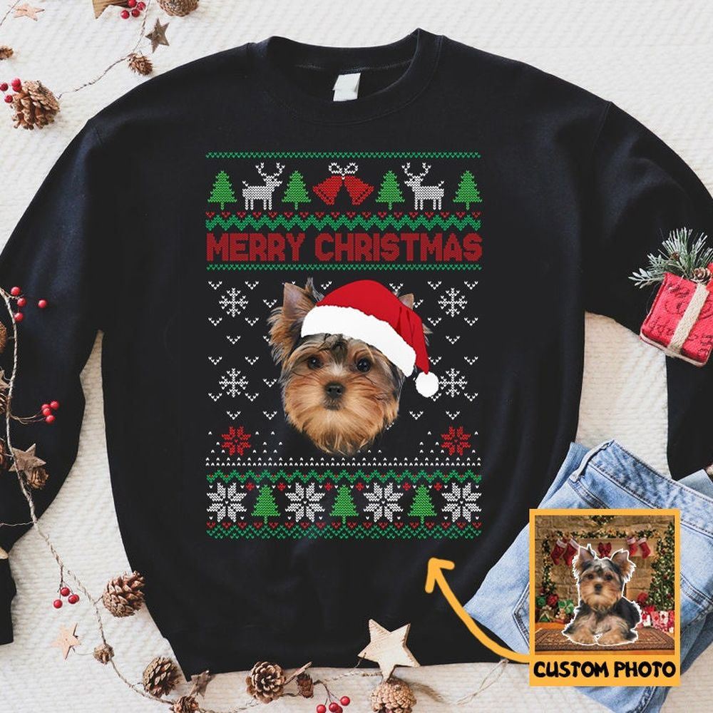Custom Photo Christmas Ugly Dog Ca Dog Lover Christmas Style