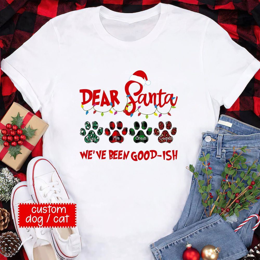 Dear Santa Custom Pe Christmas Dog Ca Cute Shirts