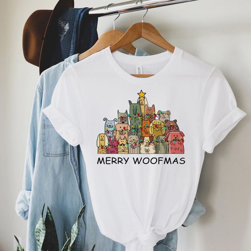 Merry Woofmas Dog Christmas Funny Kids Christmas Style