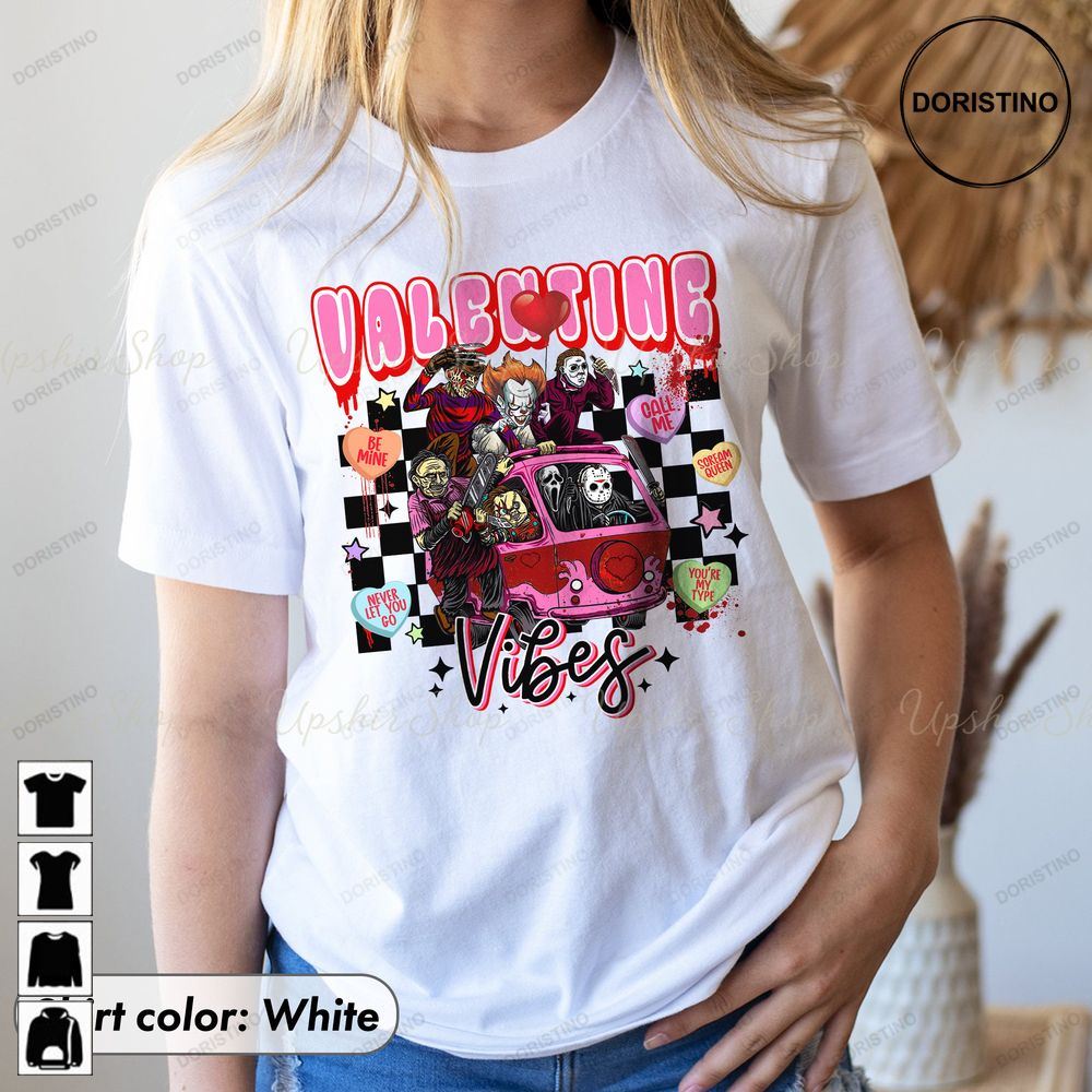 Valentine Horror Movie Characters Lover Vibes Limited Edition T-shirts