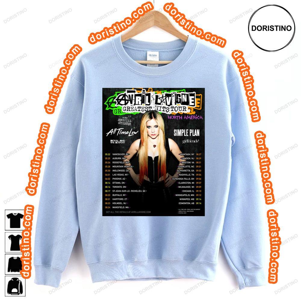 Avril Lavigne Greatest Hits 2024 Tour With All Time Low Simple Plan Hoodie Tshirt Sweatshirt