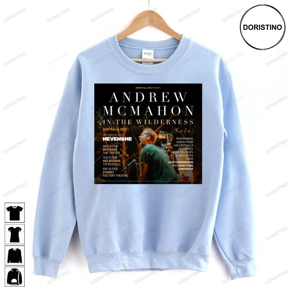 Andrew Mcmahon On The Wilderness 2023 Tour Limited Edition T-shirts