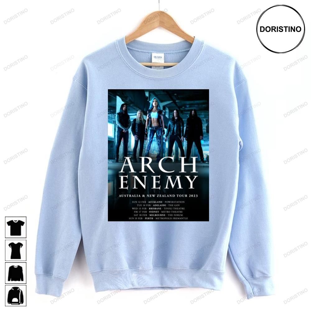 Australia And New Zealand 2023 Tour Arch Enemy Limited Edition T-shirts