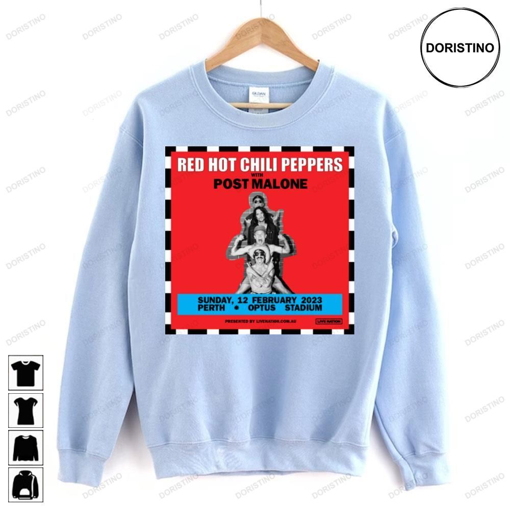 Tour 2023 Tour Australia And New Zealand Red Hot Chili Peppers With Post Malone Awesome Shirts