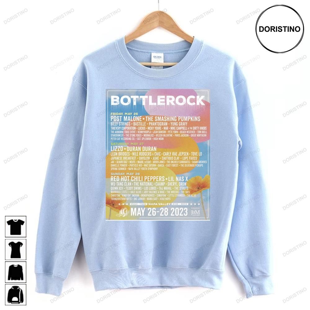 May 2023 Tour Bottlerock Napa Valley Limited Edition T-shirts