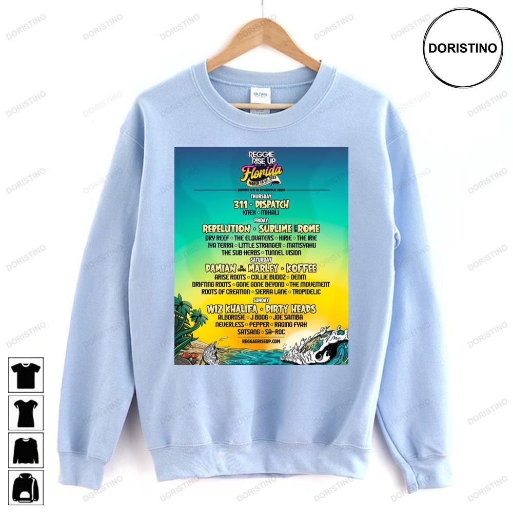 Rise And Vibes Music Festival 2023 Tour Limited Edition T-shirts